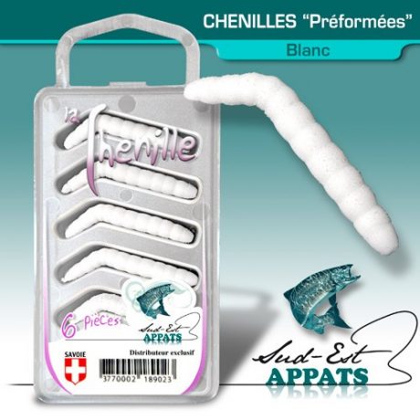 Chenilles par 6 - couleur BLANC