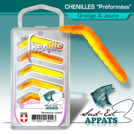 Chenilles par 6 - couleur ORANGE JAUNE