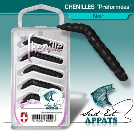 Chenilles par 6 - couleur NOIR